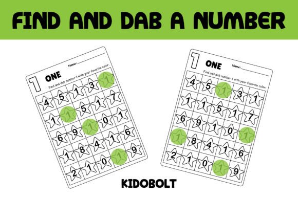 PreK Dab a Dot Number Worksheet - 1: A Fun and Effective Tool for Early Number Recognition