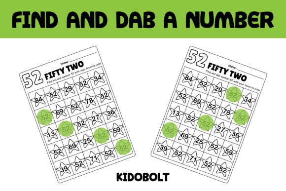 PreK Dab a Dot Number Worksheet – 52: A Practical Tool for Early Number Recognition
