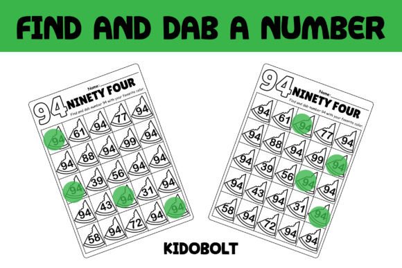 PreK Dab a Dot Number Worksheet – 94: A Focused Tool for Early Number Recognition