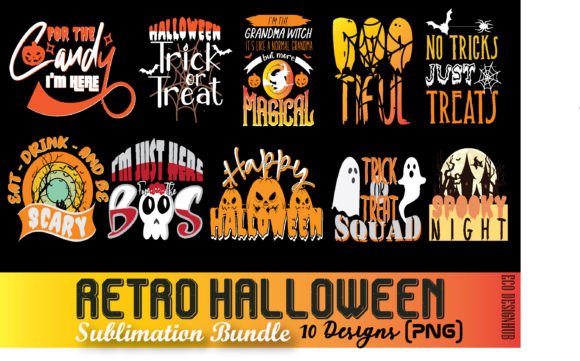 Retro Halloween Sublimation Bundle 2