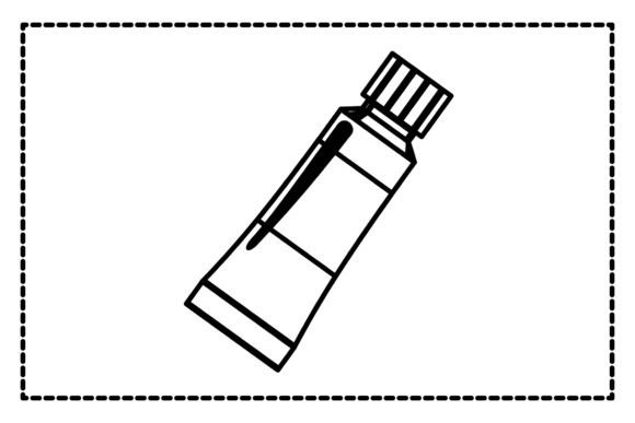 School Acrylic Paint Outline Icon
