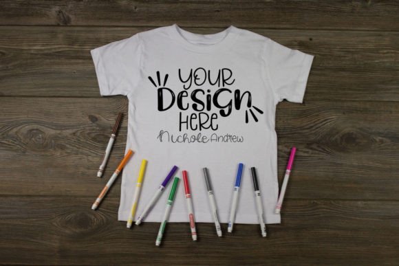 School Youth T-Shirt Flat Lay Mockup